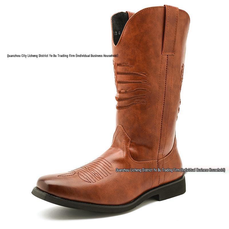 Men s Large Size Autumn Western Cowboy Leather Pointed Toe High-Top Riding Boots 38
Men s Large Size Autumn Western Cowboy Leather Pointed Toe High-Top Riding Boots 38