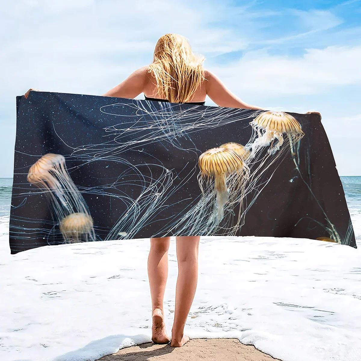 Jellyfish Sand Free Beach Towel Quick Dry Absorbent Swim Blanket Lightweight Compact Beach Accessories for Travel Pool Yoga W30*H60(CM)
Jellyfish Sand Free Beach Towel Quick Dry Absorbent Swim Blanket Lightweight Compact Beach Accessories for Travel Pool Yoga W30*H60(CM)