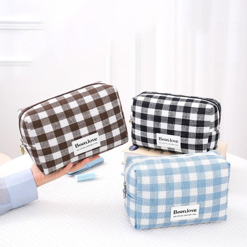 Zipper Plaid Cosmetic Bag Large Capacity Travel Wash Bag Fashion Toiletries Bag Bathroom червоний
Zipper Plaid Cosmetic Bag Large Capacity Travel Wash Bag Fashion Toiletries Bag Bathroom червоний