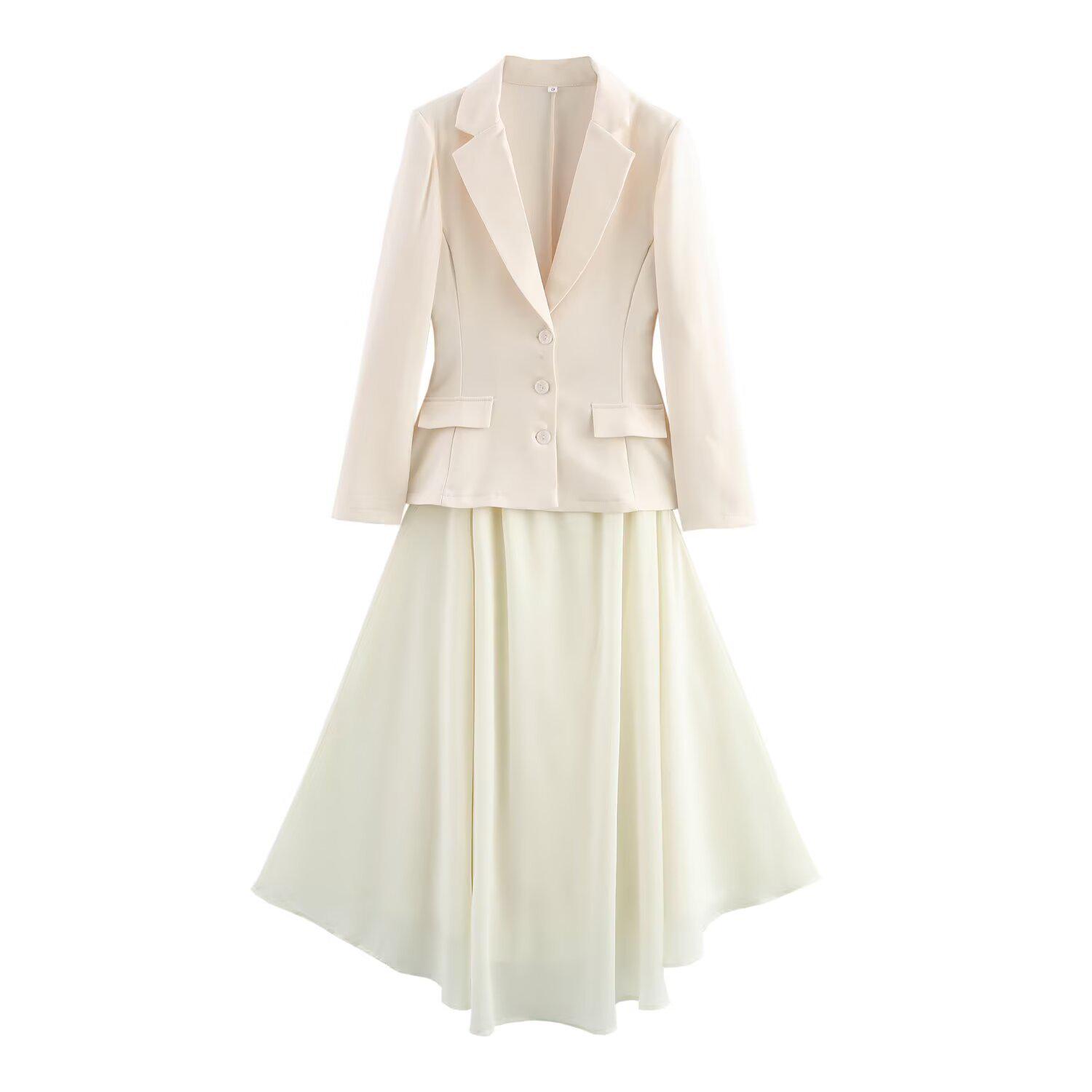 Весна 2025 Женский костюм в европейском и американском стиле с платьем с шифоновым подолом S слоновая кость
Весна 2025 Женский костюм в европейском и американском стиле с платьем с шифоновым подолом S слоновая кость