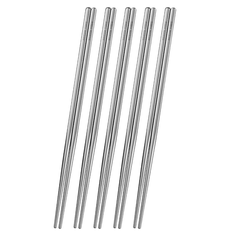 Maxcook Titanium 304 Stainless Steel Antibacterial Chopsticks (5 Pairs)
Maxcook Titanium 304 Stainless Steel Antibacterial Chopsticks (5 Pairs)