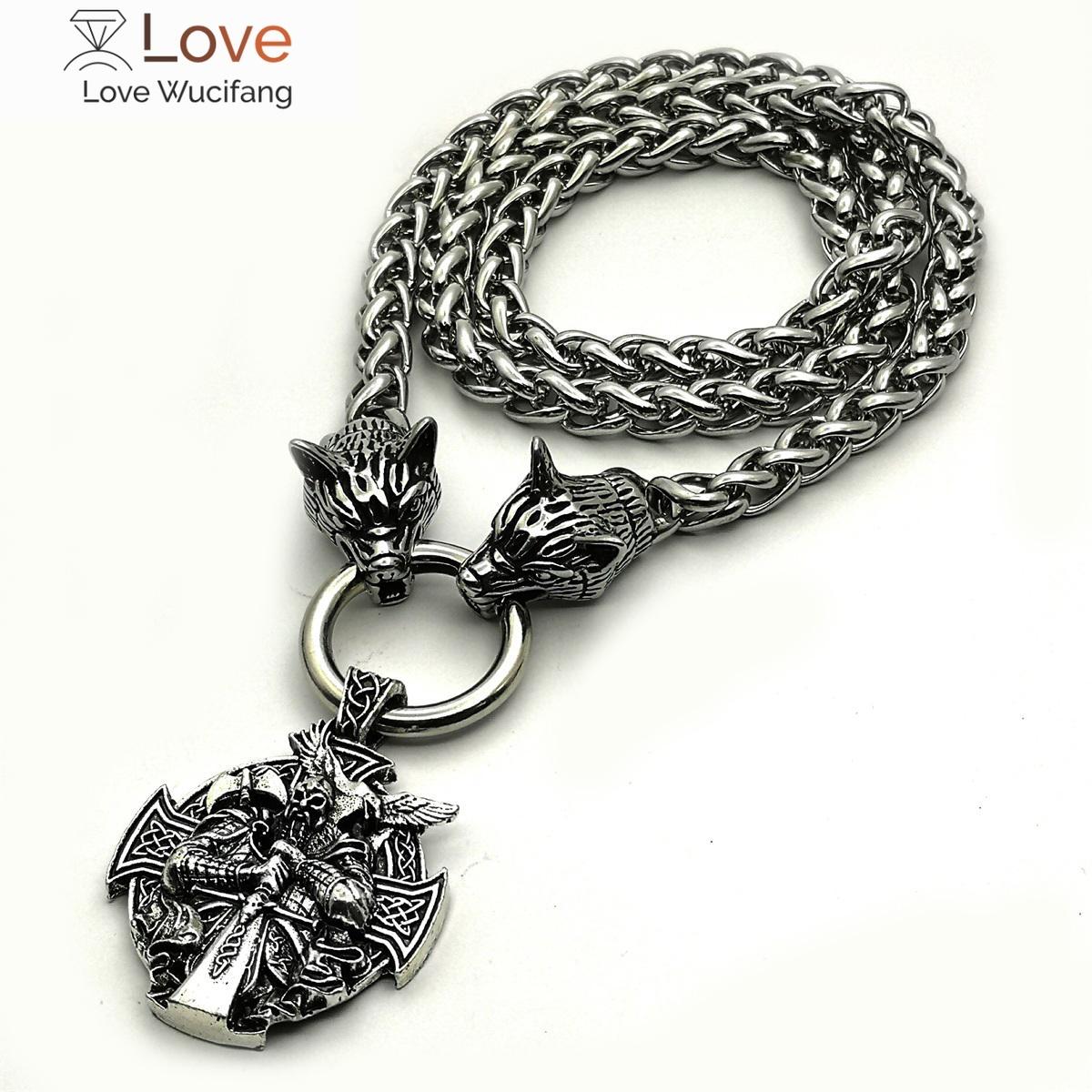 Ожерелье с подвеской в виде ворона из нержавеющей стали с изображением викингов Одина и Воина, цепочка с головой волка, ювелирные изделия для мужчин 70cm
Ожерелье с подвеской в виде ворона из нержавеющей стали с изображением викингов Одина и Воина, цепочка с головой волка, ювелирные изделия для мужчин 70cm