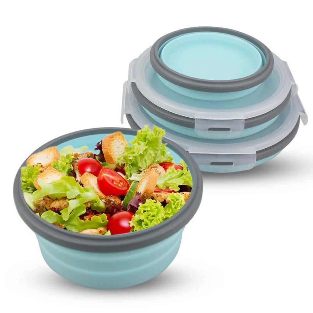 4Pcs/Set Colorful Preservation Box Round Food Container Durable Silicone Folding Lunch Box Student Style D
4Pcs/Set Colorful Preservation Box Round Food Container Durable Silicone Folding Lunch Box Student Style D