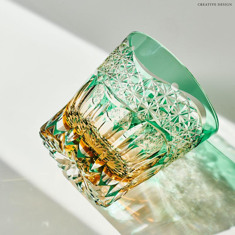 Chamvin S Emerald Green Edo Kiriko Whiskey Glass, Hand-Cut Crystal Tumbler, Japanese Luxury Barware 201-300ml
Chamvin S Emerald Green Edo Kiriko Whiskey Glass, Hand-Cut Crystal Tumbler, Japanese Luxury Barware 201-300ml