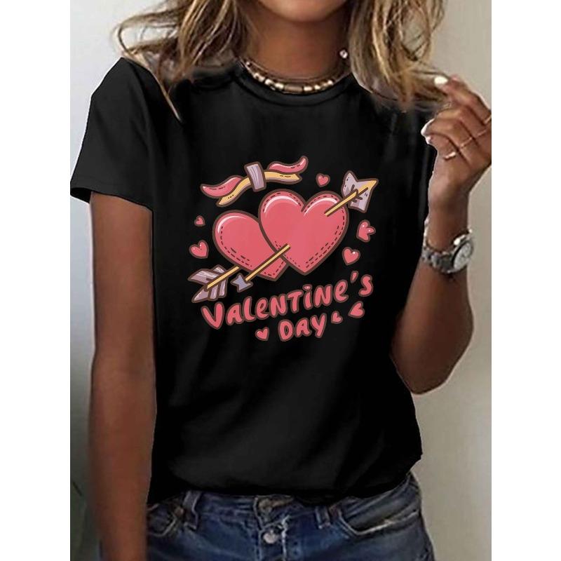 European sizes Women S Valentine S Day T-shirt | Cute Pink and Red Heart Graffiti with Cupid and Valentine S Day Phrases 4XL чорний
European sizes Women S Valentine S Day T-shirt | Cute Pink and Red Heart Graffiti with Cupid and Valentine S Day Phrases 4XL чорний