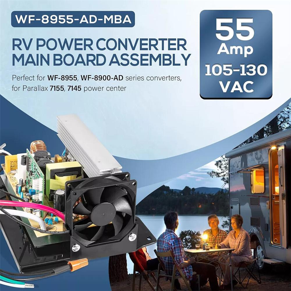 Для WFCO WF-8955-MBA Конвертер Сборка преобразователя питания 55А 105-130В переменного тока 950Вт
Для WFCO WF-8955-MBA Конвертер Сборка преобразователя питания 55А 105-130В переменного тока 950Вт