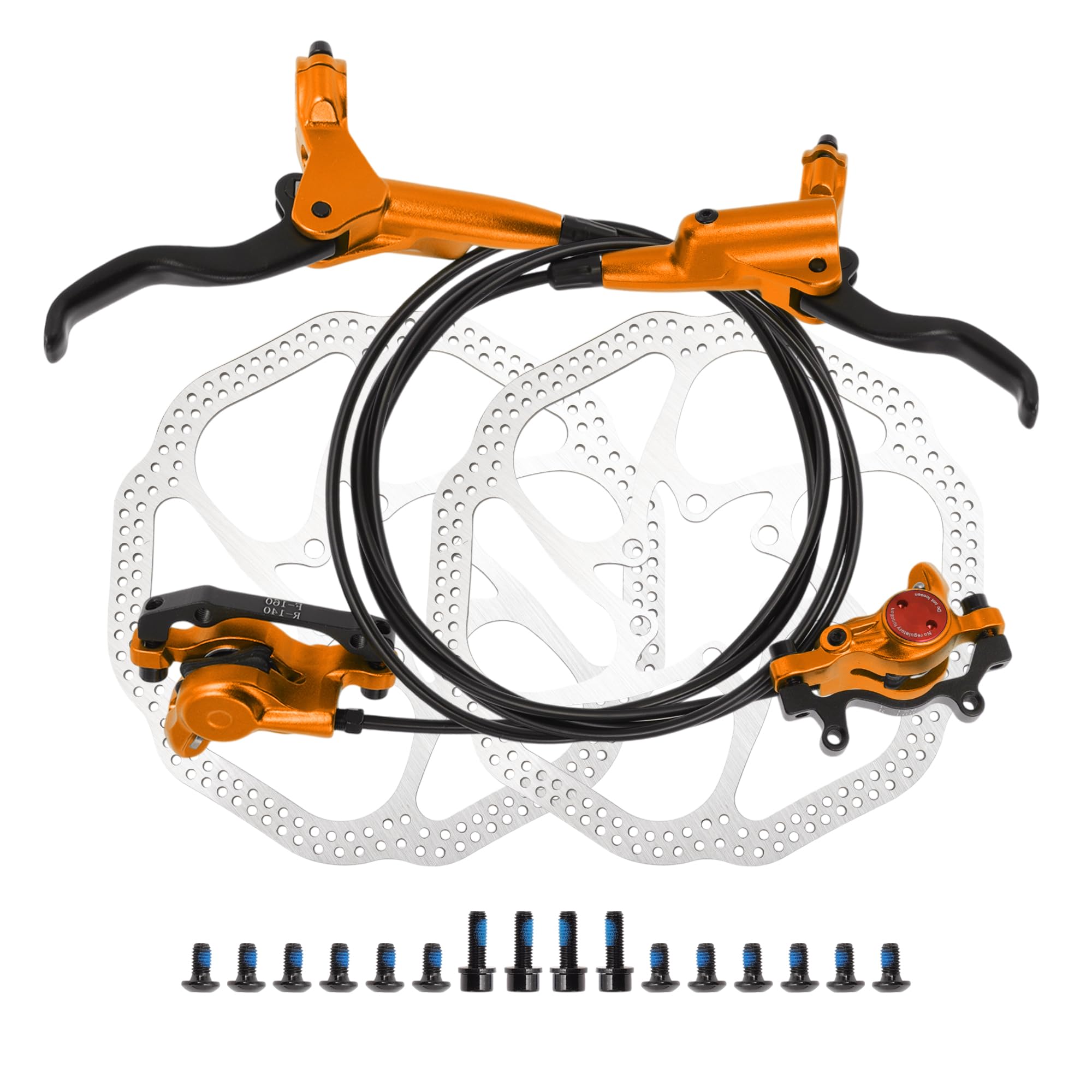 BULLSPANN Bicycle Disc Brake Kit Rear Front Right Brake 160mm Disc Brake Brake for Road Bikes and Orange (1 set) Left, Levers, Rotor, Caliper, Cable, оранжевый
BULLSPANN Bicycle Disc Brake Kit Rear Front Right Brake 160mm Disc Brake Brake for Road Bikes and Orange (1 set) Left, Levers, Rotor, Caliper, Cable, оранжевый