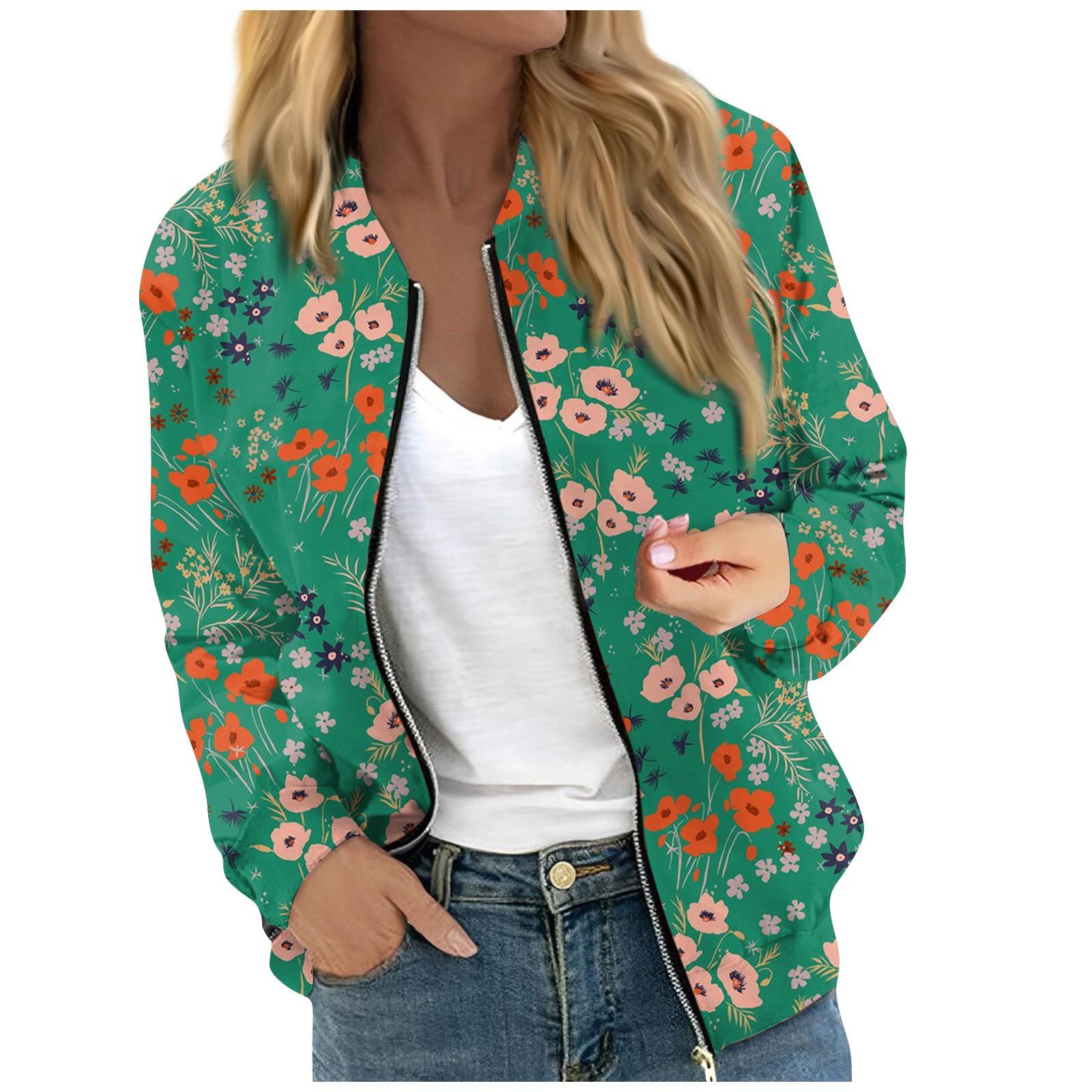 Женская модная повседневная куртка на молнии с длинным рукавом с цветочным/листовым принтом и круглым вырезом XXL зелёный
Женская модная повседневная куртка на молнии с длинным рукавом с цветочным/листовым принтом и круглым вырезом XXL зелёный