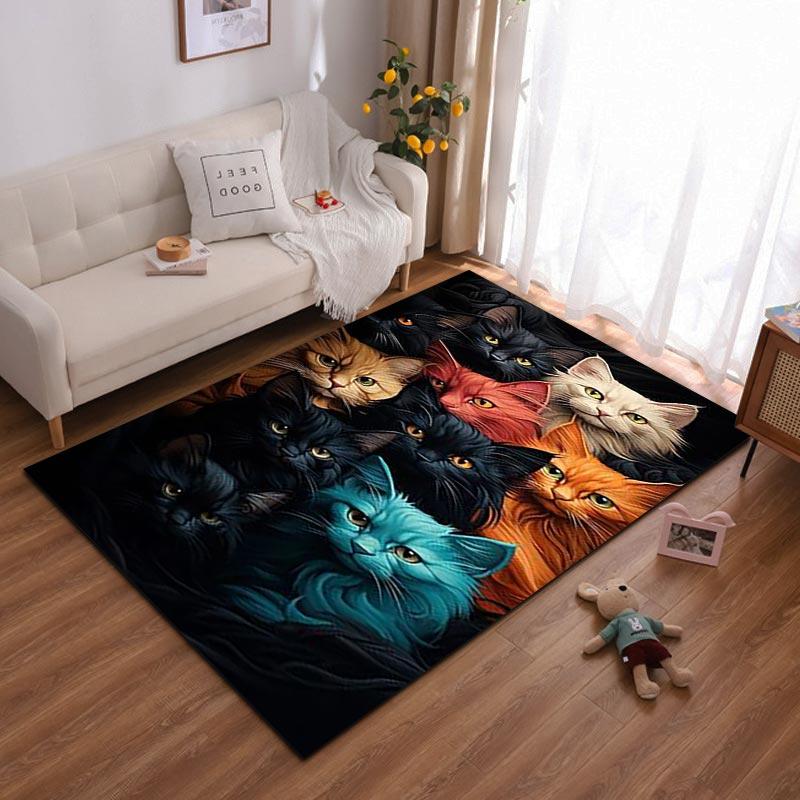 Colorful Cat Portrait Print Carpet, Multicolor Artistic Home Decor Suitable for use as an anti-slip for living room bedroom sofas 40x60cm( 15x23in )
Colorful Cat Portrait Print Carpet, Multicolor Artistic Home Decor Suitable for use as an anti-slip for living room bedroom sofas 40x60cm( 15x23in )