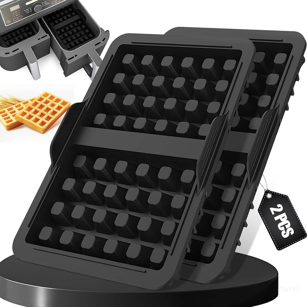 Waffle Silicone Baking Pan Embossed Inserts for Ninja AF400EU, AF500EU, SL400EU, hot air fryer accessories, stackable, reusable.
Waffle Silicone Baking Pan Embossed Inserts for Ninja AF400EU, AF500EU, SL400EU, hot air fryer accessories, stackable, reusable.