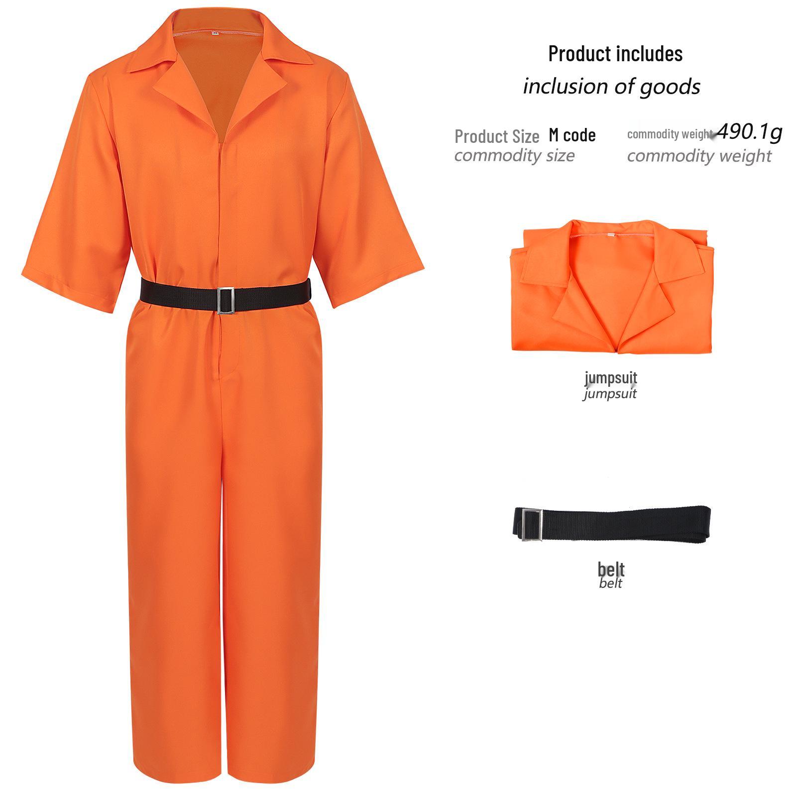 Halloween Luigi Prisoner Jumpsuit Costume - Orange Jumpsuit for Stage Performance Small
Halloween Luigi Prisoner Jumpsuit Costume - Orange Jumpsuit for Stage Performance Small