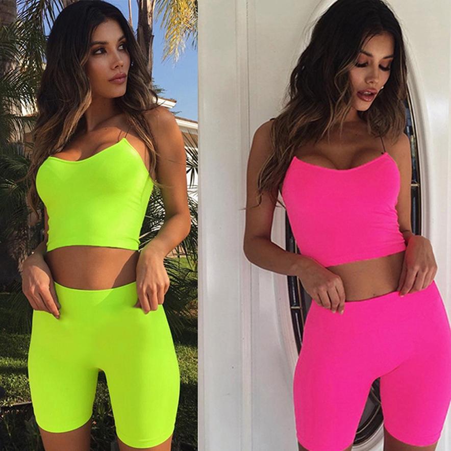 Американский летний женский флуоресцентный цвет Halter Tank Top & Pants Yoga Спортивный костюм
Американский летний женский флуоресцентный цвет Halter Tank Top & Pants Yoga Спортивный костюм