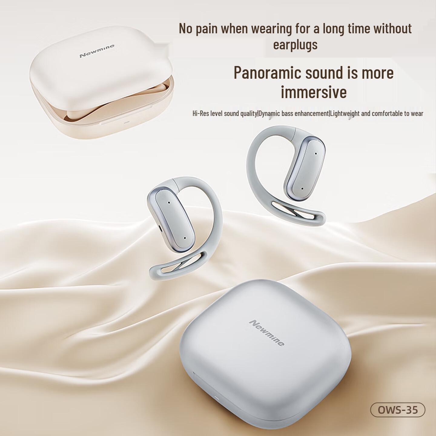 Newman OWS-35 Bluetooth Open-ear Clip-on Earbuds with Long Battery Life for Running. Standard Package сірий колір
Newman OWS-35 Bluetooth Open-ear Clip-on Earbuds with Long Battery Life for Running. Standard Package сірий колір