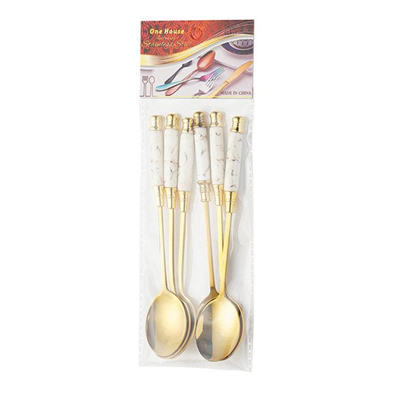 6Pcs/Lot Stainless Steel Dessert Icecream Spoon Nordic Marble Ceramic Long Handle Teaspoon Gold Coffee Cake Milk Spoon Tableware белый
6Pcs/Lot Stainless Steel Dessert Icecream Spoon Nordic Marble Ceramic Long Handle Teaspoon Gold Coffee Cake Milk Spoon Tableware белый