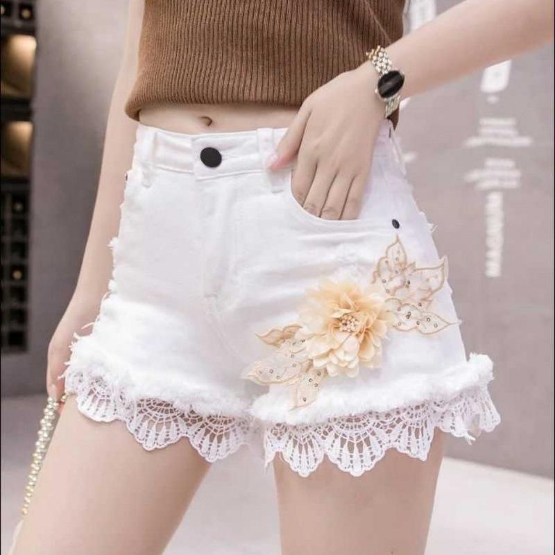 Women s Summer High Waist Denim Shorts - Loose Fit Distressed Embroidered White Stretchy Wide Leg Shorts S
Women s Summer High Waist Denim Shorts - Loose Fit Distressed Embroidered White Stretchy Wide Leg Shorts S