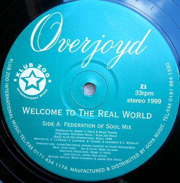 12-дюймовая пластинка OVERJOYD - Welcome To The Real World Z1 Klub Zoo Intern 1999 UK Dance & Electronica Б/У
12-дюймовая пластинка OVERJOYD - Welcome To The Real World Z1 Klub Zoo Intern 1999 UK Dance & Electronica Б/У