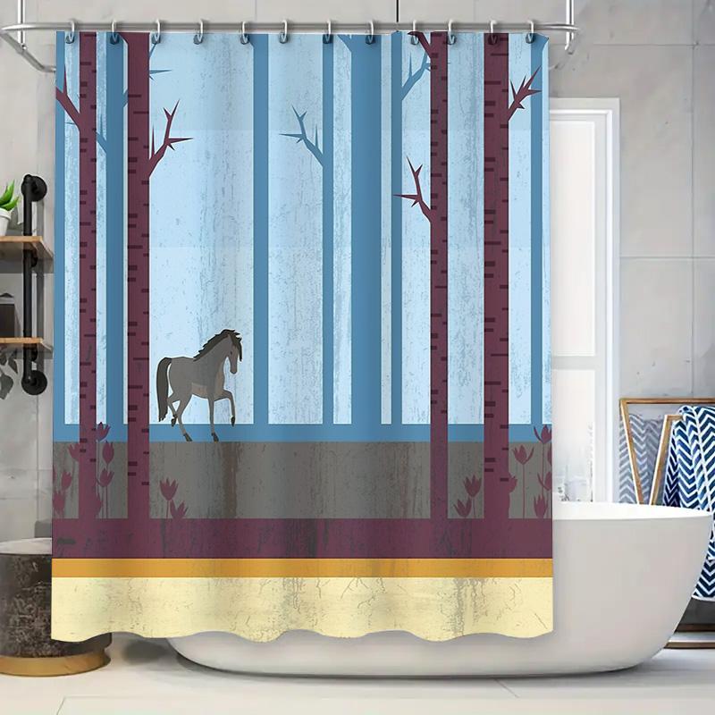 Horse Shower Curtain Nature Forest Animal Wildlife Bathroom Decor Set Vintage Farmhouse Rustic Home Decor Stallion Equestrian Gi W60H190(CM)-1 Pcs
Horse Shower Curtain Nature Forest Animal Wildlife Bathroom Decor Set Vintage Farmhouse Rustic Home Decor Stallion Equestrian Gi W60H190(CM)-1 Pcs