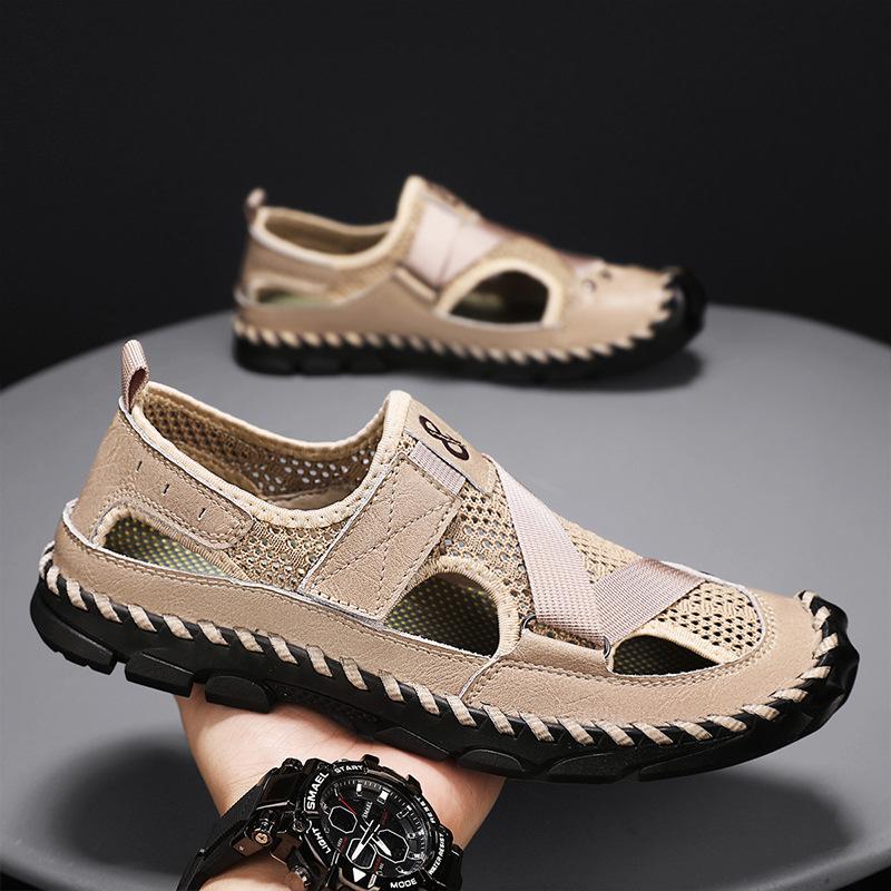 Hand-stitched men s shoes outdoor casual shoes buckle flat-soled leather shoes summer low-top large-size cross-breathable mesh shoes men 48 пісочний
Hand-stitched men s shoes outdoor casual shoes buckle flat-soled leather shoes summer low-top large-size cross-breathable mesh shoes men 48 пісочний