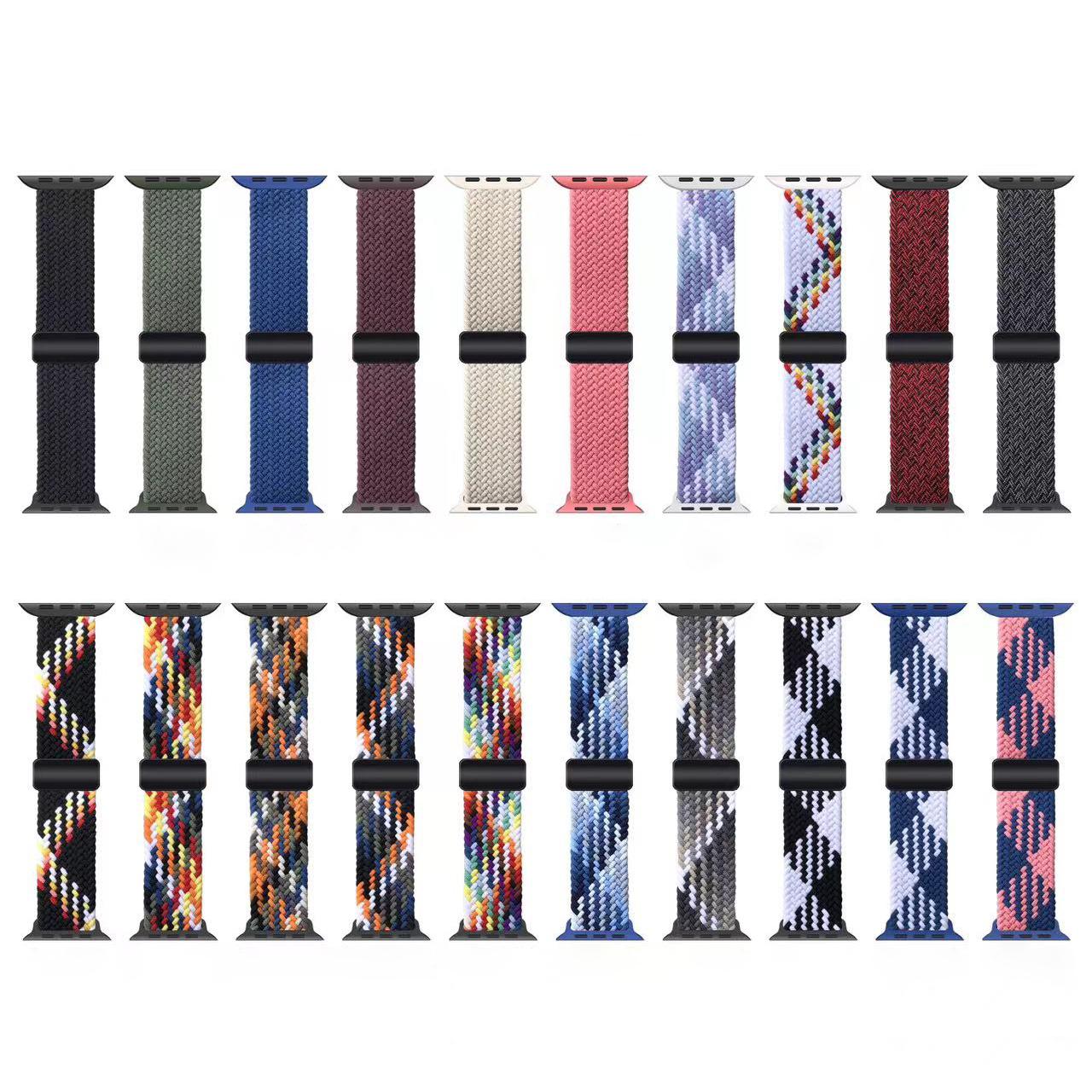 Watch Band for Apple Watch Series 10 42mm/9 8 7 41mm/SE (2023) SE (2022) SE 6 5 4 40mm/3 2 1 38mm Magnetic Nylon Braided Wristband Graphite Black
Watch Band for Apple Watch Series 10 42mm/9 8 7 41mm/SE (2023) SE (2022) SE 6 5 4 40mm/3 2 1 38mm Magnetic Nylon Braided Wristband Graphite Black