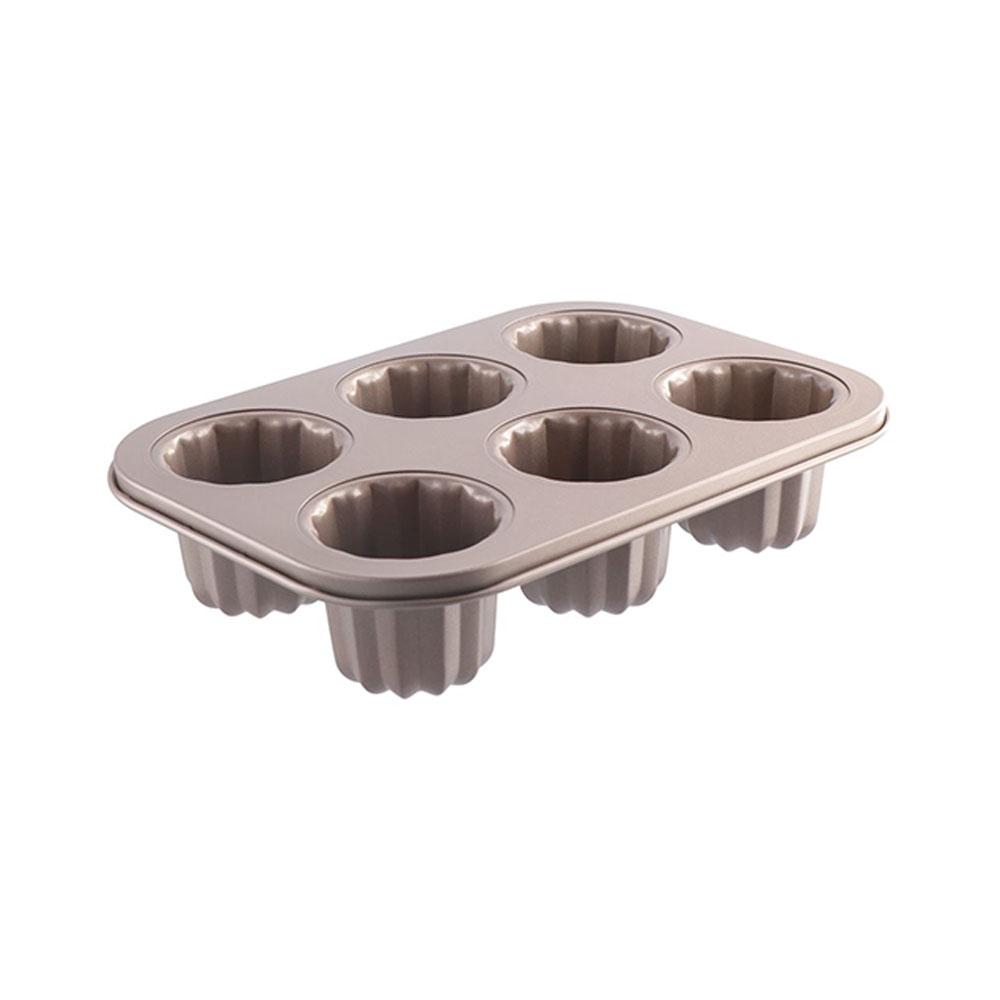 Custard Carbon Steel Non-Stick Bakeware Cookware Cannele Mould Baking Tool Cake Pan Canele Mold 6-Cavity
Custard Carbon Steel Non-Stick Bakeware Cookware Cannele Mould Baking Tool Cake Pan Canele Mold 6-Cavity