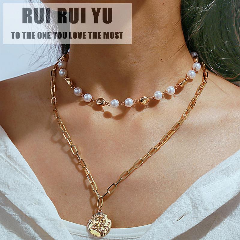 RUI RUI YU Женское ретро простое двухслойное жемчужное ожерелье с печаткой неправильной формы
RUI RUI YU Женское ретро простое двухслойное жемчужное ожерелье с печаткой неправильной формы