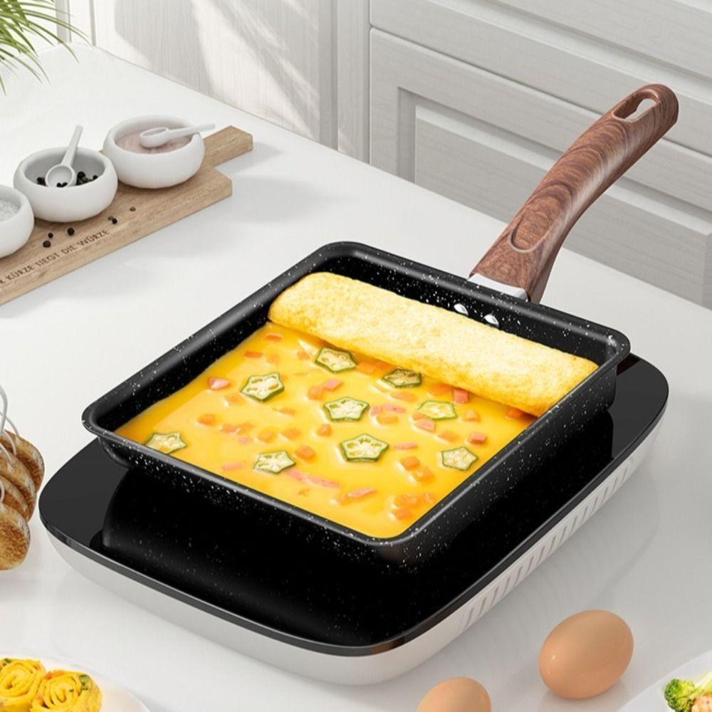Square Tamagoyaki Omelet Pan Japanese style Omelette Maker Rectangle Frying Pan Kitchen Gadget S-rubber handle
Square Tamagoyaki Omelet Pan Japanese style Omelette Maker Rectangle Frying Pan Kitchen Gadget S-rubber handle