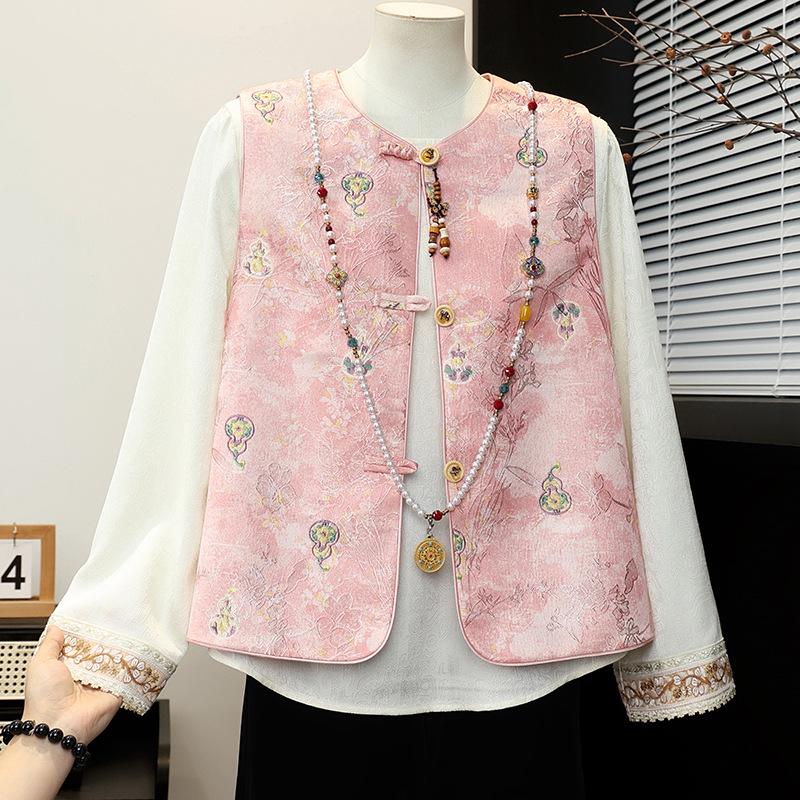 Retro Chinese Style Petite Women s Tang Suit Vest for Spring & Autumn 2XL (100-115 jin) розовый
Retro Chinese Style Petite Women s Tang Suit Vest for Spring & Autumn 2XL (100-115 jin) розовый