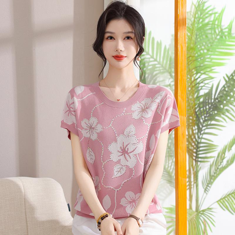 Mom s Plus Size Jacquard Ice Silk Knit Top - Short-Sleeved Mulberry Silk Shirt for Middle-Aged and Elderly Women 2XL (110-120 lbs recommended) рожевий
Mom s Plus Size Jacquard Ice Silk Knit Top - Short-Sleeved Mulberry Silk Shirt for Middle-Aged and Elderly Women 2XL (110-120 lbs recommended) рожевий