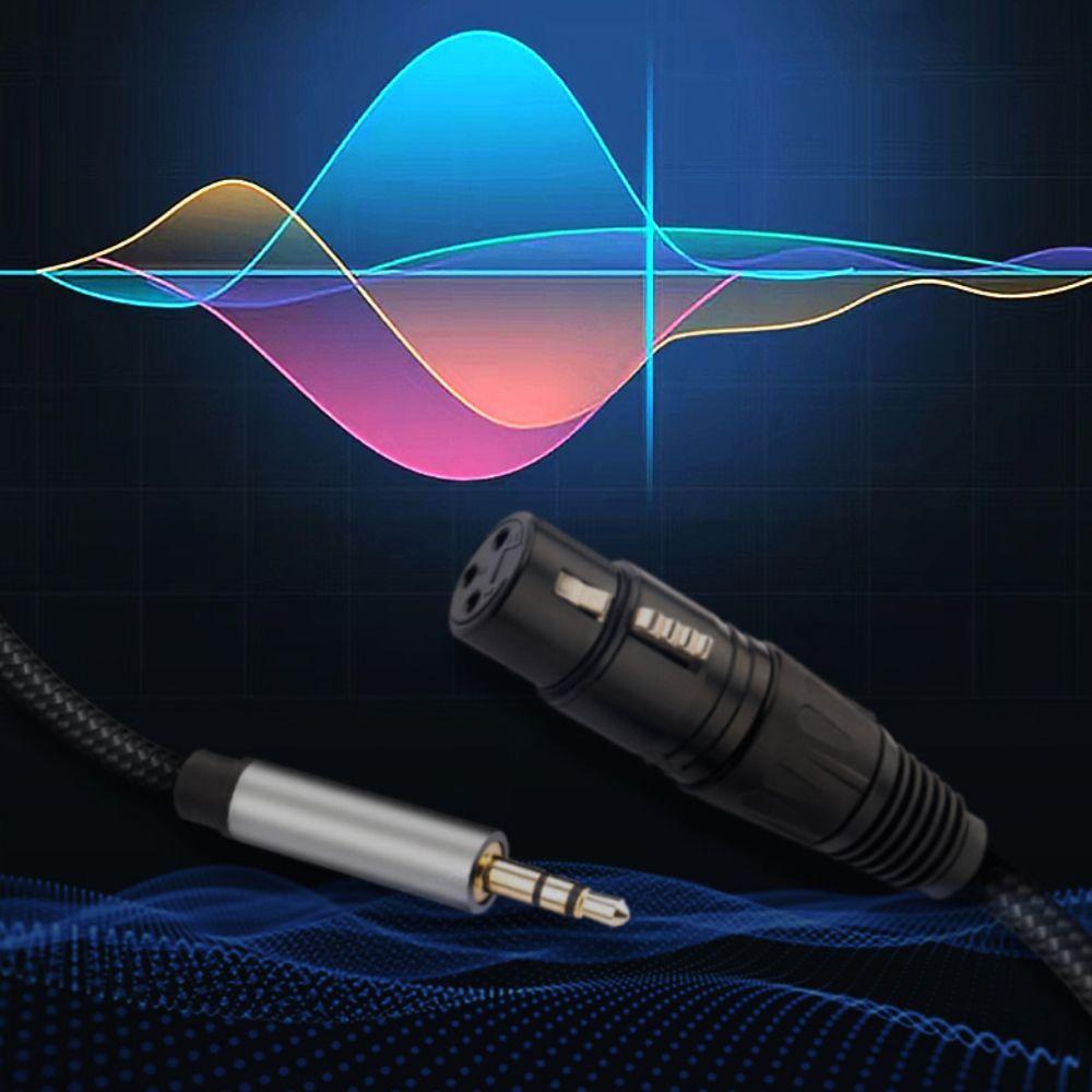 Balanced Microphone Audio Cable 3.5mm To XLR Female Balanced Analog Mic Cord Recording Studio 1m
Balanced Microphone Audio Cable 3.5mm To XLR Female Balanced Analog Mic Cord Recording Studio 1m