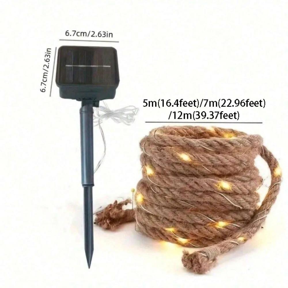 Solar Powered LED Rope Light 8 Lighting Modes Copper Wire Fairy Lamp Porch Decoration 5M-Solar energy
Solar Powered LED Rope Light 8 Lighting Modes Copper Wire Fairy Lamp Porch Decoration 5M-Solar energy