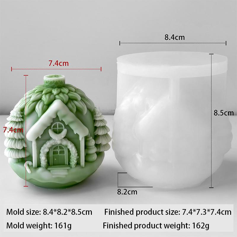 Christmas House Aromatherapy Candle Silicone Mold DIY Christmas House Shape Plaster Ornament Mould for Festival Decoration
Christmas House Aromatherapy Candle Silicone Mold DIY Christmas House Shape Plaster Ornament Mould for Festival Decoration