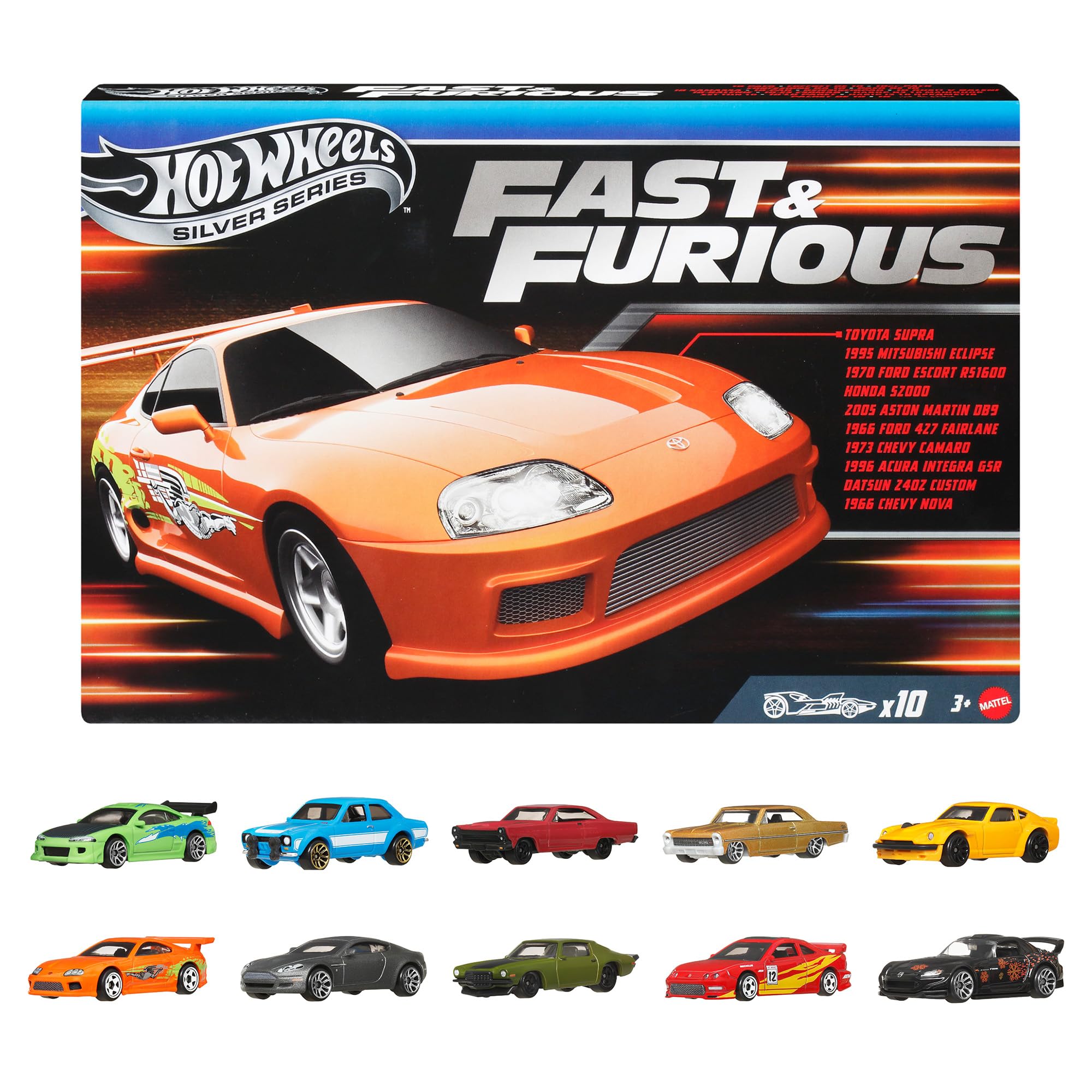 Hot Wheels Wild Speed 10-Pack Assortment Mini Cars Toy Set 10 Pieces Ages 3 and Up
Hot Wheels Wild Speed 10-Pack Assortment Mini Cars Toy Set 10 Pieces Ages 3 and Up