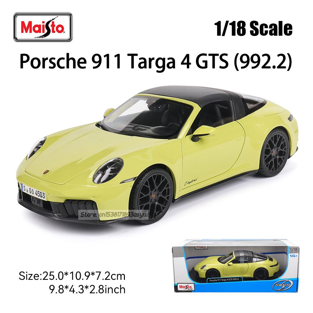 Maisto 1:18 Porsche 911 Tarqa 4 GTS (992.2) Coupe car Alloy Model Classic Car Decoration Collection gift box packaging
Maisto 1:18 Porsche 911 Tarqa 4 GTS (992.2) Coupe car Alloy Model Classic Car Decoration Collection gift box packaging