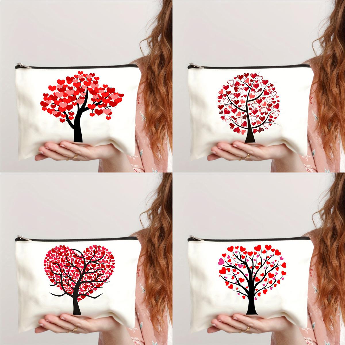 Beautiful Love Tree Pattern Print Makeup Bag with Zipper, Women Handhold Bag Travel Portable Cosmetics Storage Bag for Valentine s Day Gift
Beautiful Love Tree Pattern Print Makeup Bag with Zipper, Women Handhold Bag Travel Portable Cosmetics Storage Bag for Valentine s Day Gift