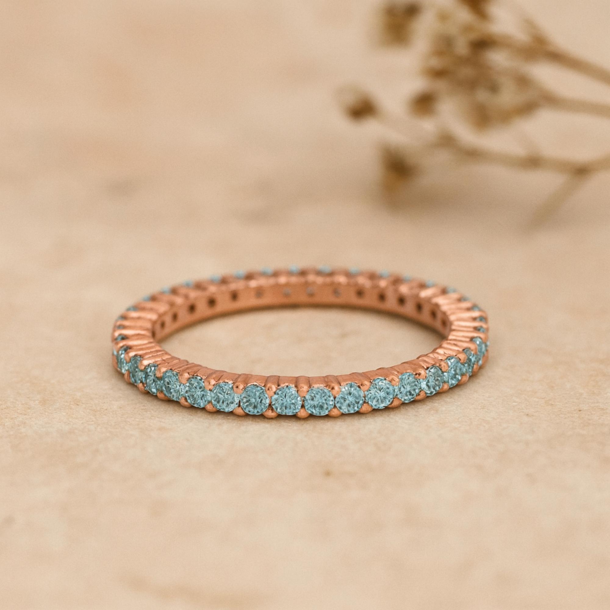 Круглое кольцо-дорожка с аквамаринами – Покрытое розовым золотом серебро 925 пробы, кольцо «полная бесконечность» – Кольцо на годовщину свадьбы с синим драгоценным камнем Q розовый
Круглое кольцо-дорожка с аквамаринами – Покрытое розовым золотом серебро 925 пробы, кольцо «полная бесконечность» – Кольцо на годовщину свадьбы с синим драгоценным камнем Q розовый