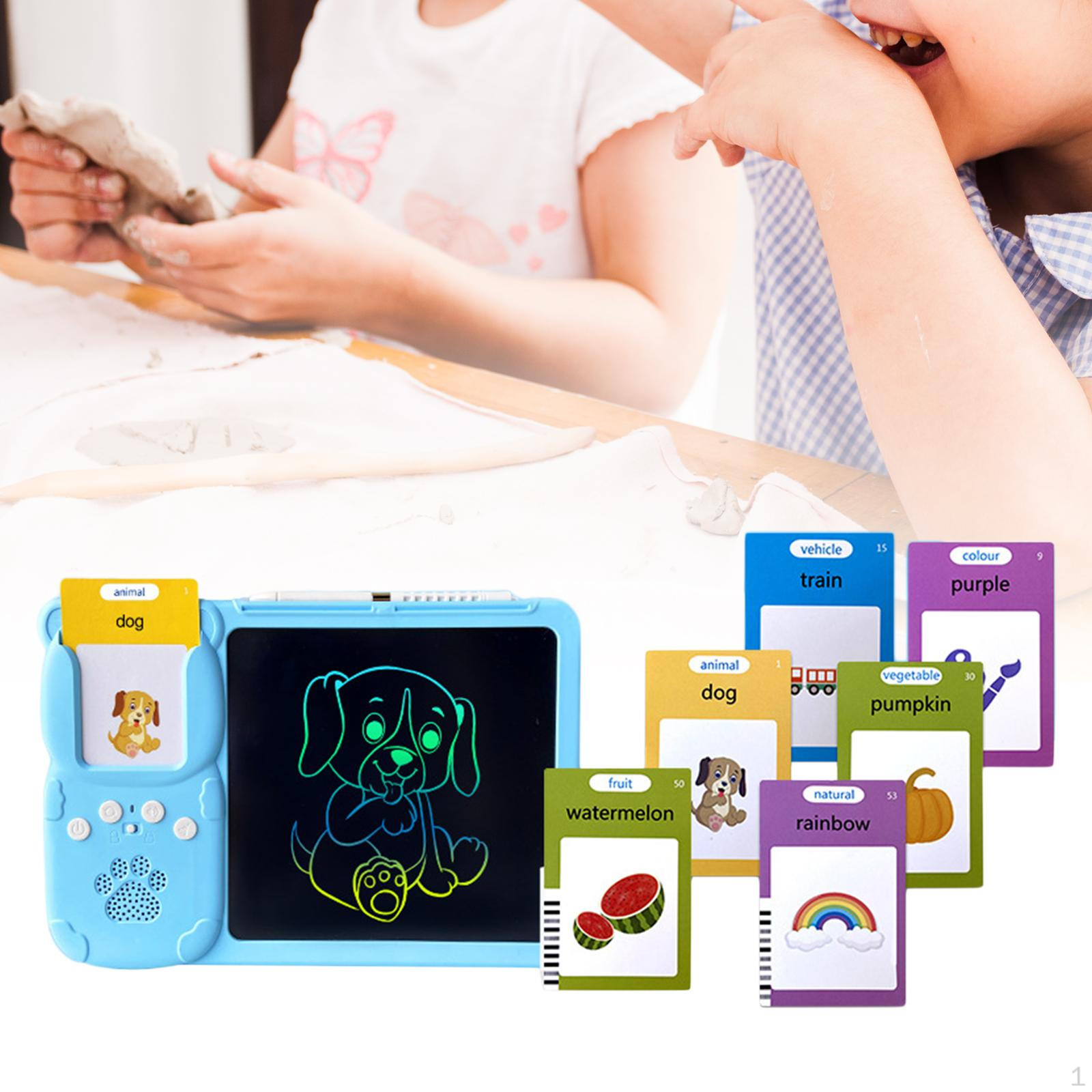 2 in 1 Talking Flash Cards Writing Tablet with Drawing Pad Early Educational Device Learning Toys Blue with 112 Cards
2 in 1 Talking Flash Cards Writing Tablet with Drawing Pad Early Educational Device Learning Toys Blue with 112 Cards