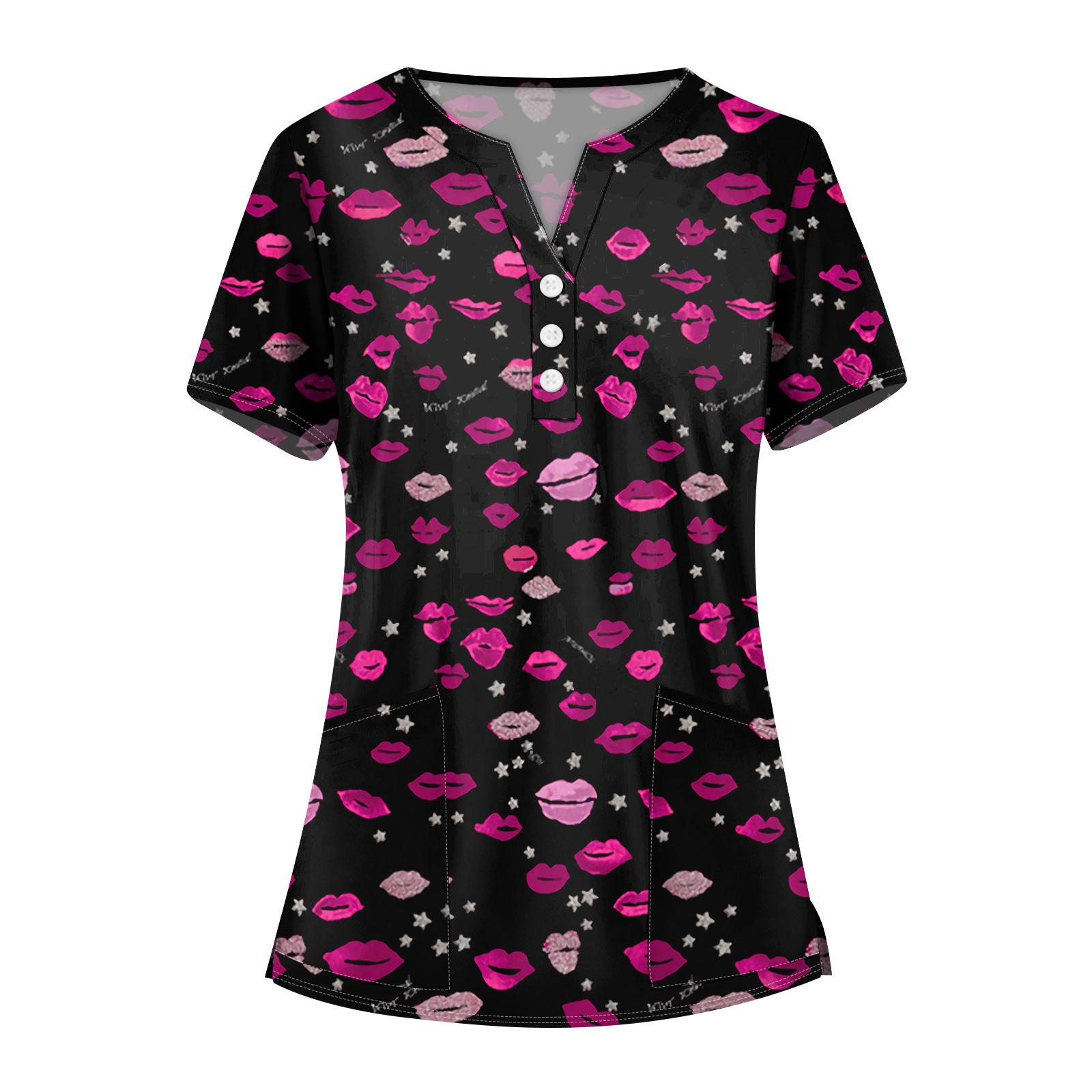 Жіночі модні комбінезони з V-подібним вирізом і короткими рукавами з кишенями, блузка з принтом на ґудзиках XXL фіолетовий
Жіночі модні комбінезони з V-подібним вирізом і короткими рукавами з кишенями, блузка з принтом на ґудзиках XXL фіолетовий