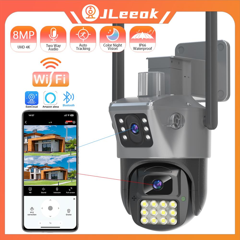 Jleeok Outdoor Wireless 2K 4MP Dual Lens WIFI Dual Screen Securtiy Surveillence IP Camera Motion Human Detection 8X Zoom PTZ CCTV Alexa
Jleeok Outdoor Wireless 2K 4MP Dual Lens WIFI Dual Screen Securtiy Surveillence IP Camera Motion Human Detection 8X Zoom PTZ CCTV Alexa