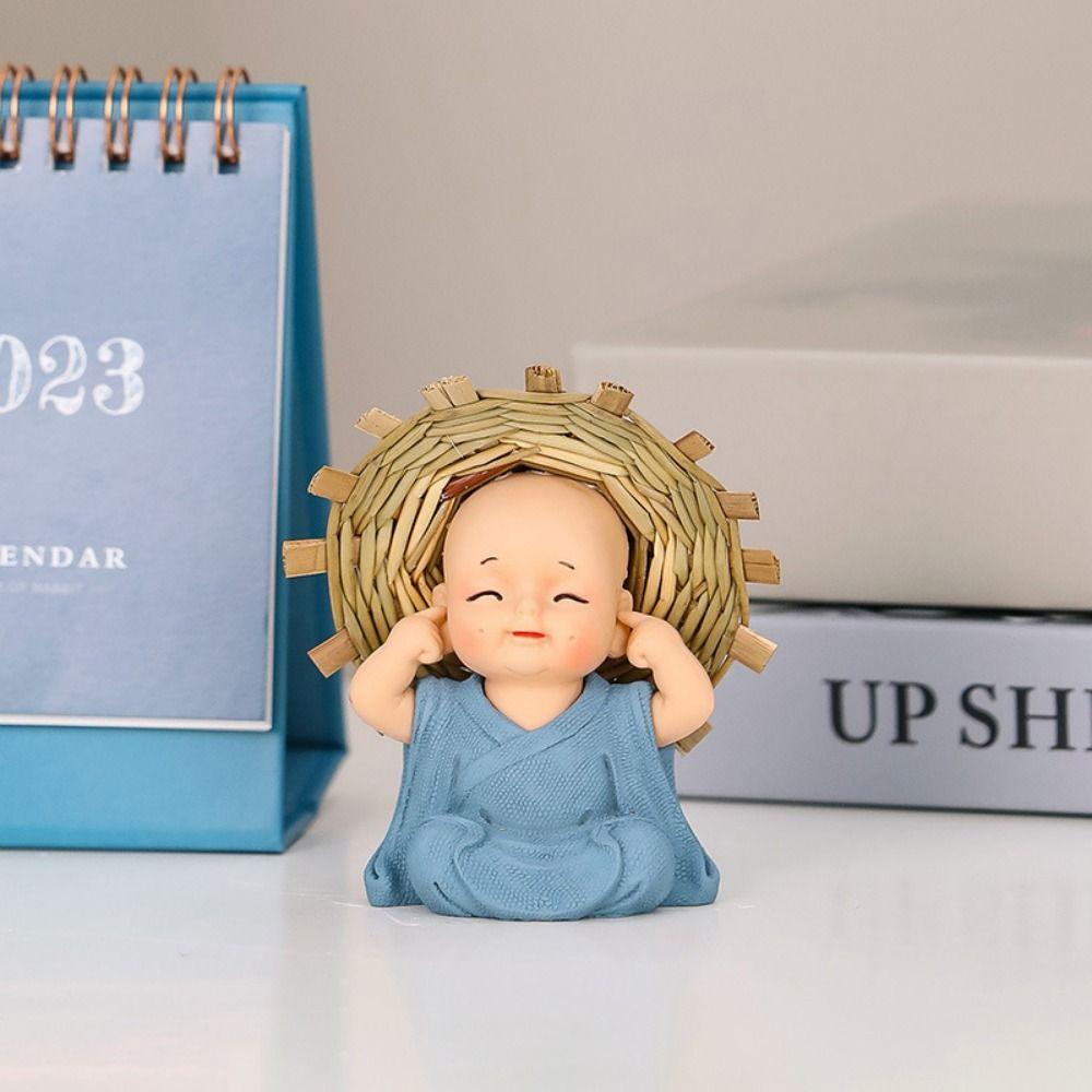 Cute Little Monk Sculpture Handmade Resin Zen Monk Creative Hat Little Monk Ornaments Desktop style 7
Cute Little Monk Sculpture Handmade Resin Zen Monk Creative Hat Little Monk Ornaments Desktop style 7