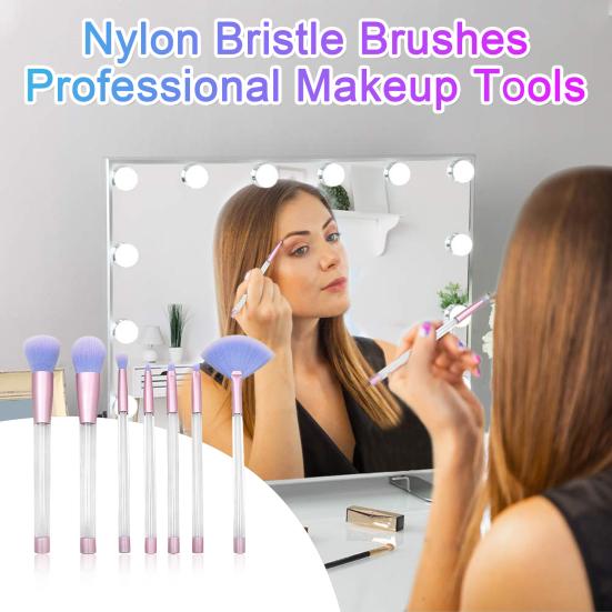 7Pcs/Set Makeup Brush Kit Clear Glitter Handle Portable Multifunction Loose Powder Blush Contour Eye Shadow Brow Lip Detailing Cosmetic Brush фіолетовий
7Pcs/Set Makeup Brush Kit Clear Glitter Handle Portable Multifunction Loose Powder Blush Contour Eye Shadow Brow Lip Detailing Cosmetic Brush фіолетовий