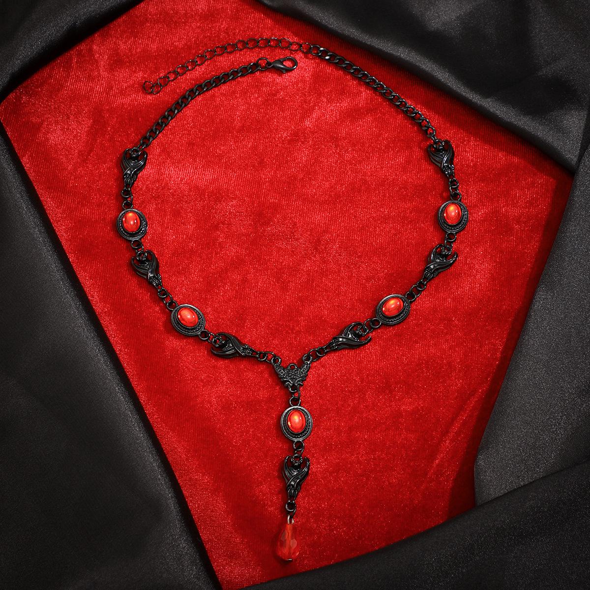 Аксессуары Хэллоуин Личность Демон Драгоценные камни Готическое Ожерелье Нишевая Мода Темный Стиль Ожерелье
Аксессуары Хэллоуин Личность Демон Драгоценные камни Готическое Ожерелье Нишевая Мода Темный Стиль Ожерелье