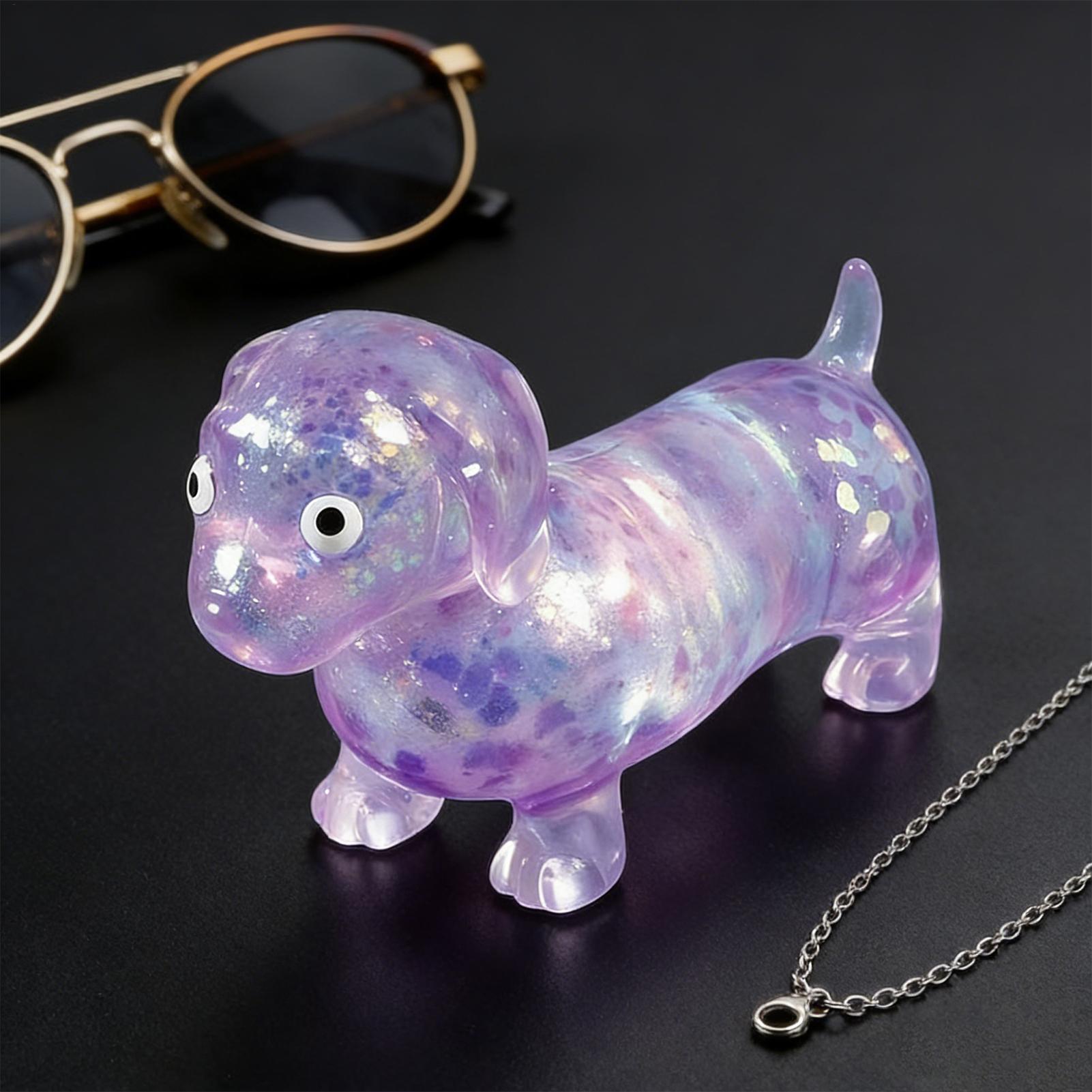Glitter Purple Dachshund Squeeze Toy, Transparent Jelly Texture Stretchable Decompression Fidget for Kids Adults United States
Glitter Purple Dachshund Squeeze Toy, Transparent Jelly Texture Stretchable Decompression Fidget for Kids Adults United States