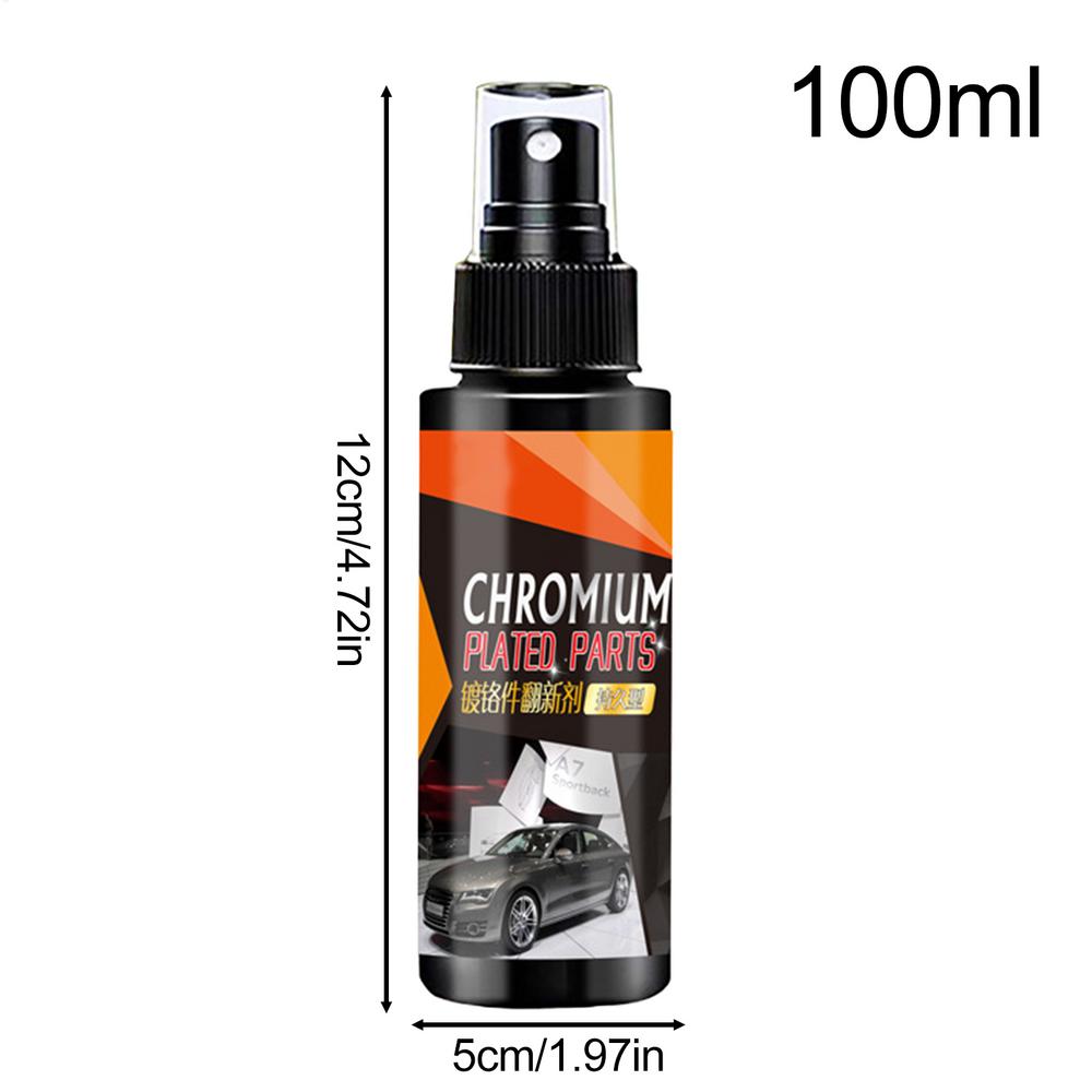Chrome Shine Restorer 100ml Rust Remover Spray Auto Metal Cleaning and Refurbishment for Car Door Handle Wheel Hub Bumpers
Chrome Shine Restorer 100ml Rust Remover Spray Auto Metal Cleaning and Refurbishment for Car Door Handle Wheel Hub Bumpers