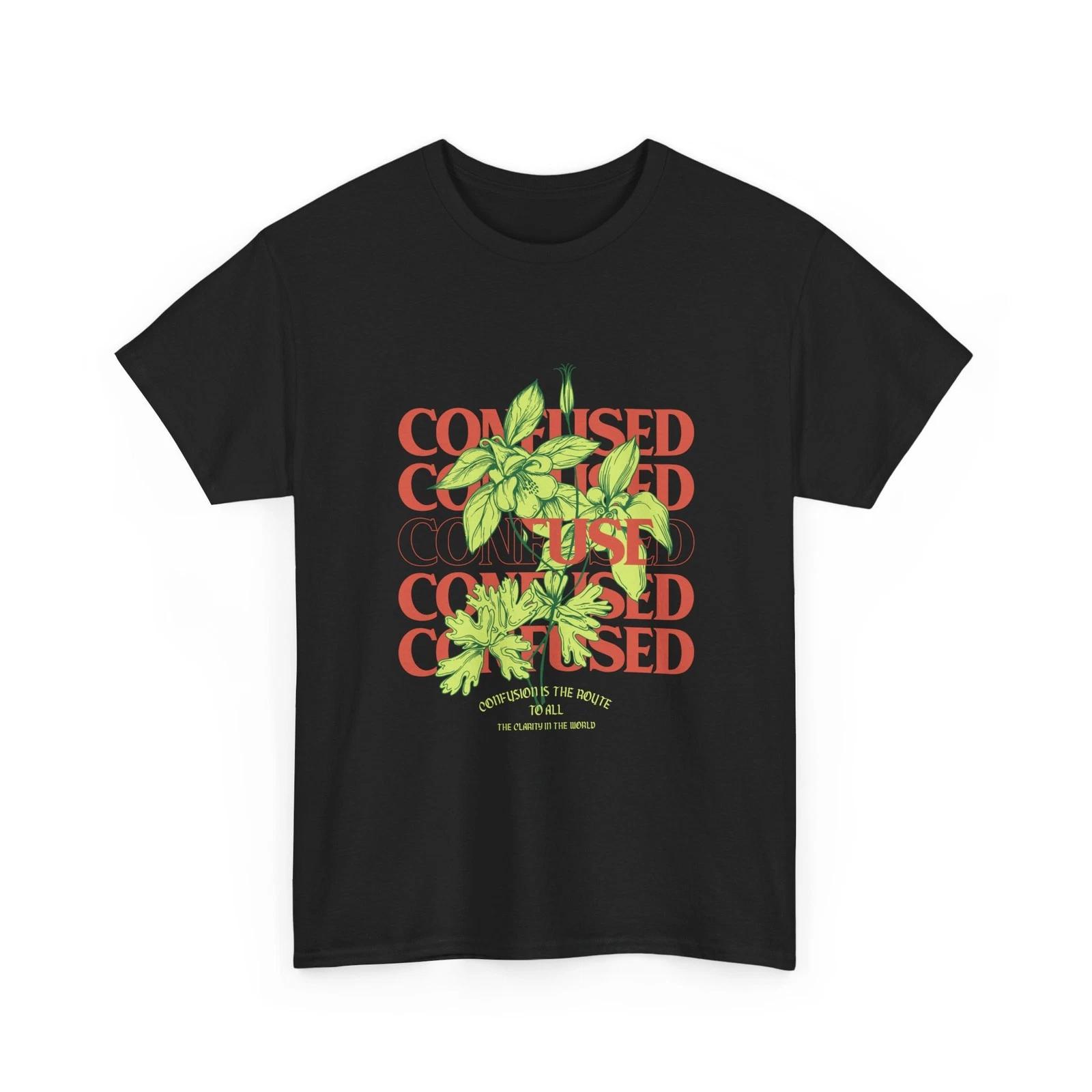 Confused Floral Repeat Print Tee | Green Flowers, Red Text, Cotton T-Shirt XL
Confused Floral Repeat Print Tee | Green Flowers, Red Text, Cotton T-Shirt XL