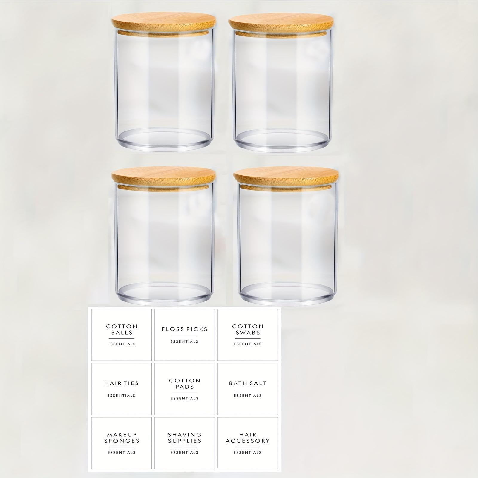 4Pcs/6Pcs Cotton Pad Holder Bathroom Container,Cotton Ball Swabs Dispenser, Clear Plastic Apothecary Jar Organizer with Lids
4Pcs/6Pcs Cotton Pad Holder Bathroom Container,Cotton Ball Swabs Dispenser, Clear Plastic Apothecary Jar Organizer with Lids