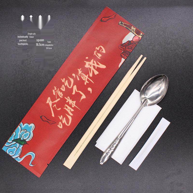 Disposable Cutlery Set with Chopsticks and Spoon
Disposable Cutlery Set with Chopsticks and Spoon