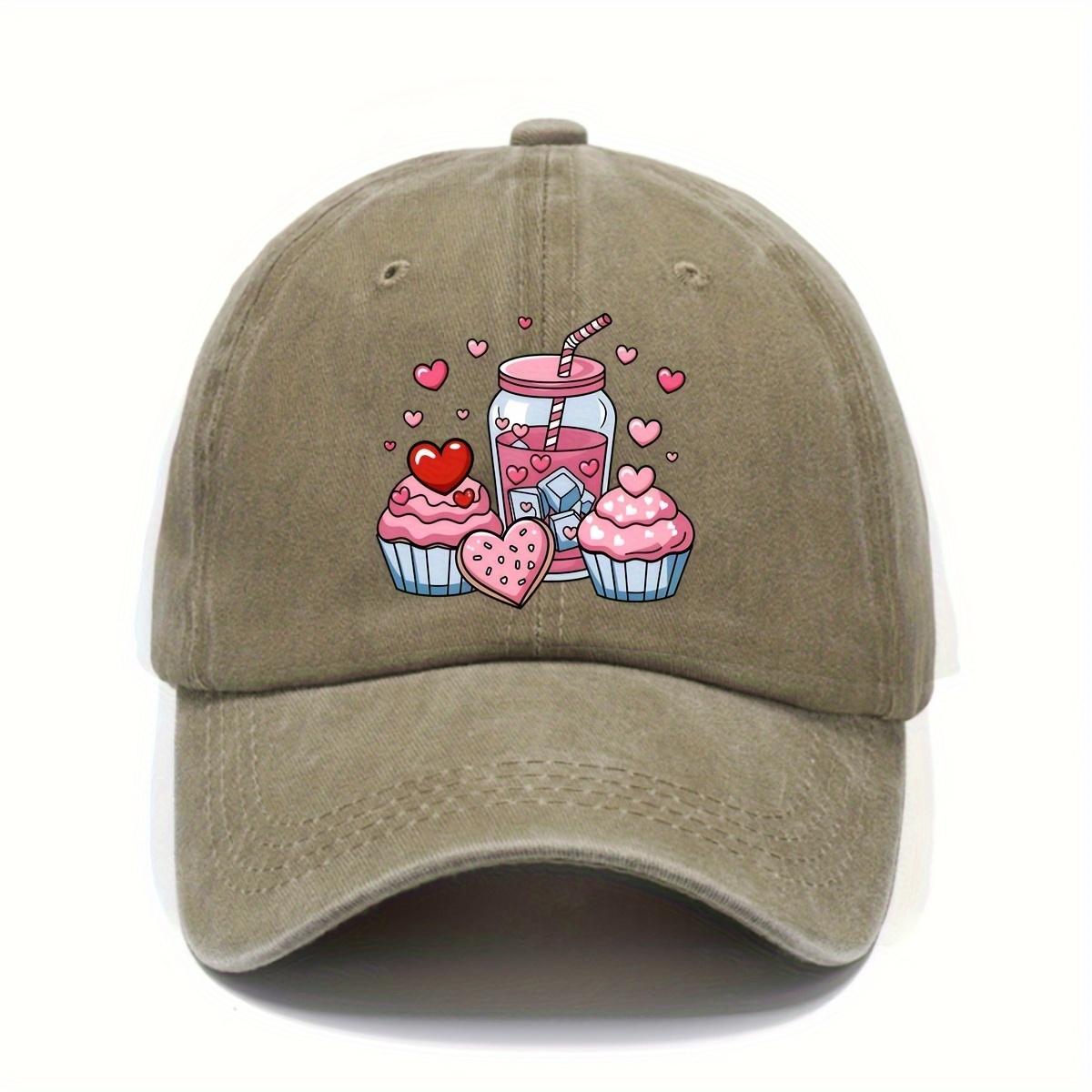 Cupcake Hearts Drink Print Baseball Cap Adjustable Casual Sports Snapback Hat Unisex One Size
Cupcake Hearts Drink Print Baseball Cap Adjustable Casual Sports Snapback Hat Unisex One Size