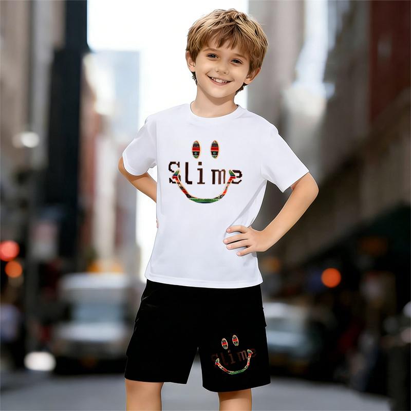 Boys 2 Piece Cartoon smiley face printed Outfit, Short Sleeve T-Shirt and Shorts Set for Kids Age 5-14, Black and White Sporty Casual Summer Clothes 13-14 Years білий
Boys 2 Piece Cartoon smiley face printed Outfit, Short Sleeve T-Shirt and Shorts Set for Kids Age 5-14, Black and White Sporty Casual Summer Clothes 13-14 Years білий