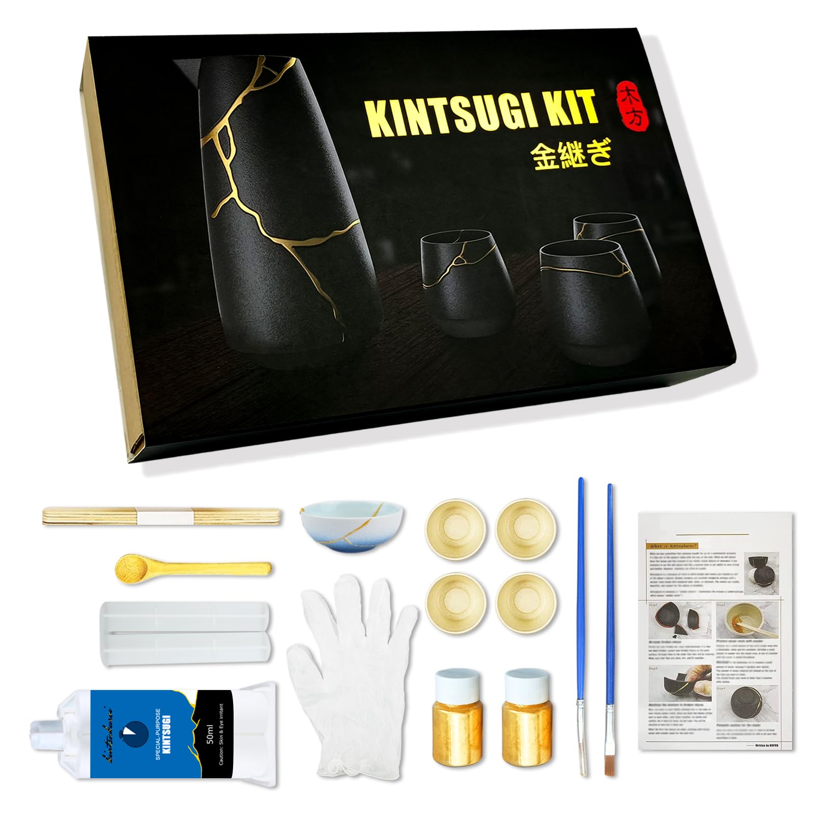 Набор для ремонта Kintsugi. Японский набор Kintsugi можно использовать для ремонта сломанных Kintsugi. Клей может восстановить ваши значимые для вас уникальные золотые потрескавшиеся произведения искусства.
Набор для ремонта Kintsugi. Японский набор Kintsugi можно использовать для ремонта сломанных Kintsugi. Клей может восстановить ваши значимые для вас уникальные золотые потрескавшиеся произведения искусства.