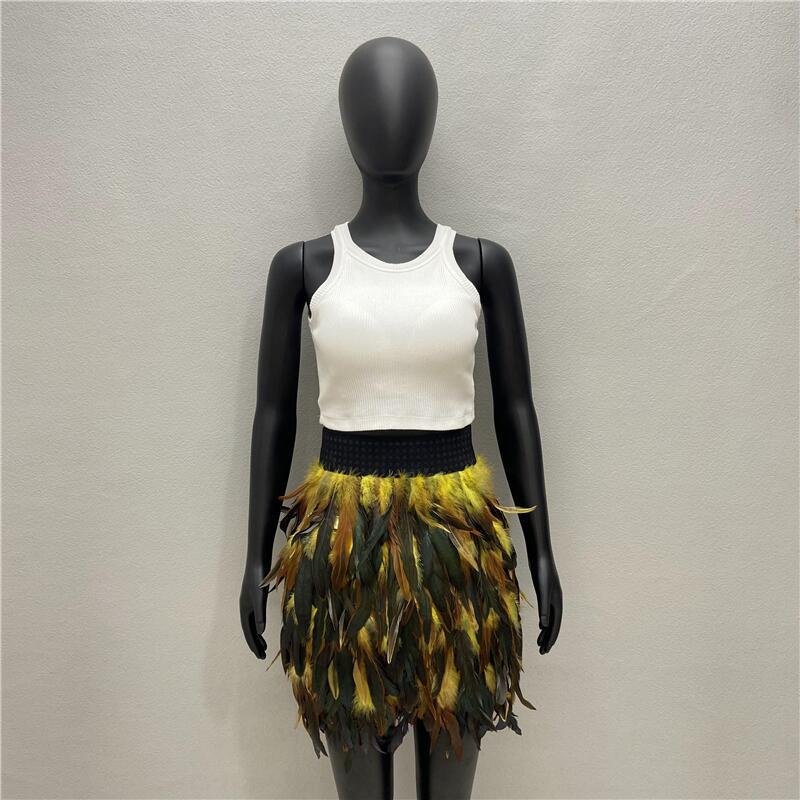Feather skirt color masquerade skirt women s fashion skirt XXXL жовтий
Feather skirt color masquerade skirt women s fashion skirt XXXL жовтий
